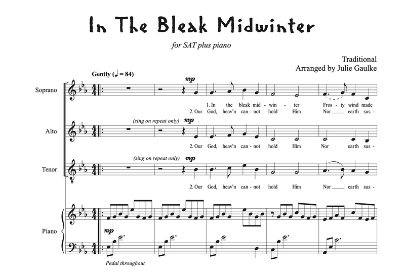 In The Bleak Midwinter SAT - with mp3